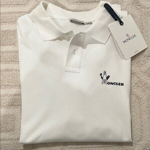 NWT Moncler Classic White Polo Shirt